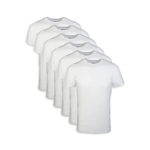 Men's Short Sleeve T-shirt - 6 Packs - White