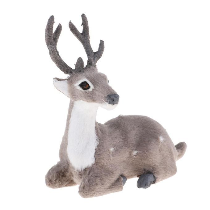 Merry Christmas Gifts / Decors Christmas Deer Grey Male Sitting