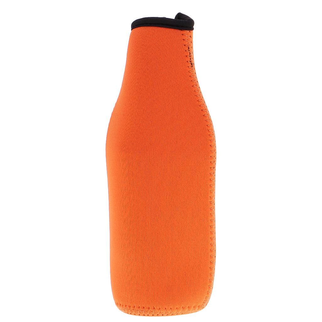 Neoprene 330ml  Bottle Sleeve Beverage   Insulator Orange
