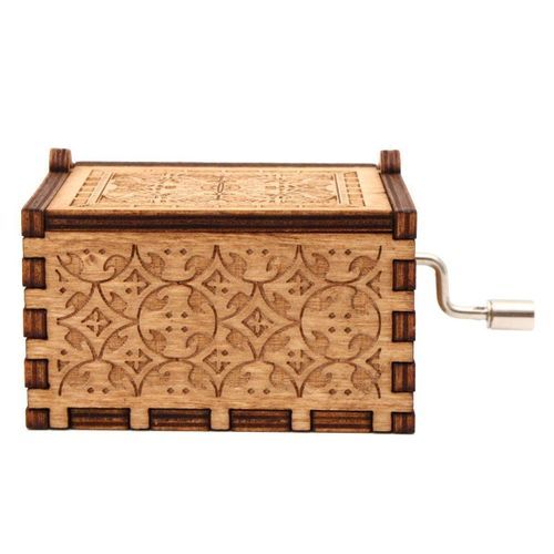 Hand Crank Collectible Music Box Engraved Wooden Theme Toys Birthday Craft Gifts#Game Of Throne Game Of Rights