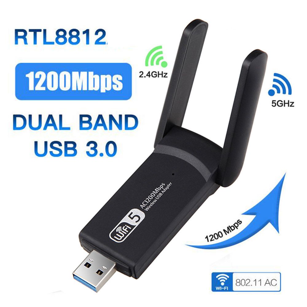 Wifi Adapter 1200Mbps 2.4G 5Ghz Dual Band Wi-fi USB3.0 W CD