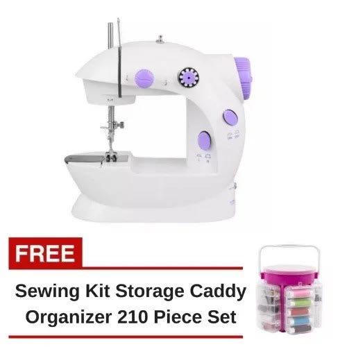 Adapter And Foot Pedal Sewing Machine + Free 210 Piece Deluxe Sewing Kit