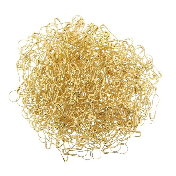 500Pcs Gold Gourd Bulb Pear-Shaped Metal Safety Pins For Hanging Tags