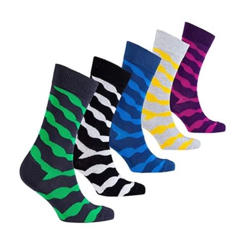 Siffres Socks - Men's Colorful Dress Socks - 5-pair - Pack 83