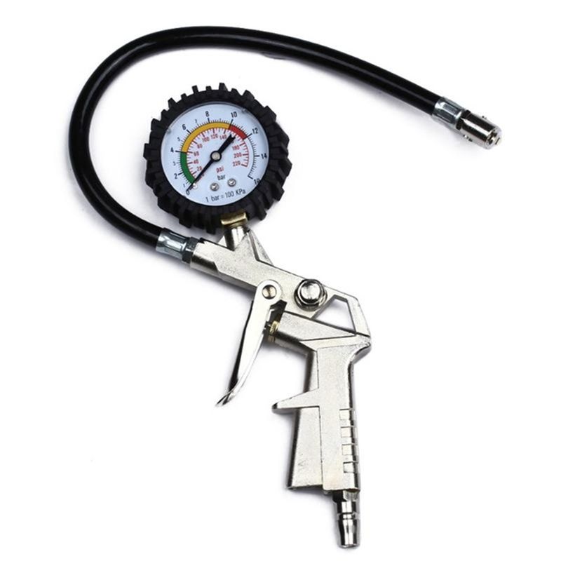 0-16bar/0-220psi Tire Air Pressure Inflator Gauge Analog Dial Inflation Inflated Pumps Deflated Repair Tools For Motorcycle Car