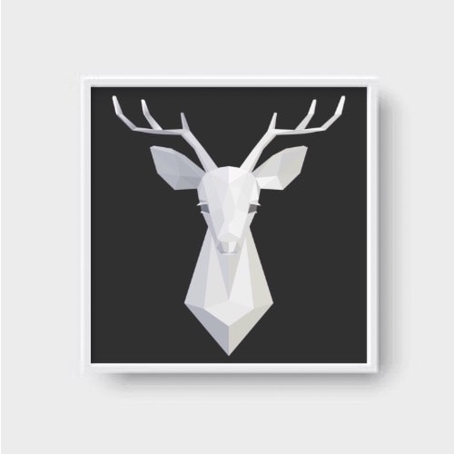 Wall Art Digital Print 30" By 30"-ready To Hang Plain White Glass Frame 2034