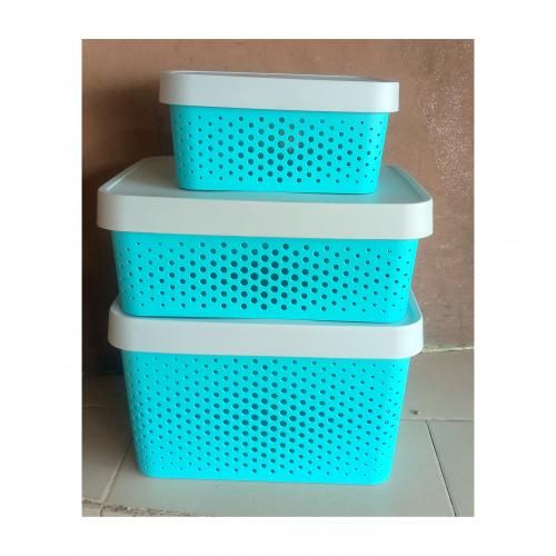 Plastic Organizer Basket Storage Basket- 3Sets