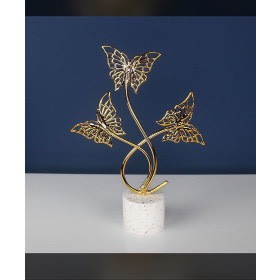 Triplet Butterfly Metal Decor