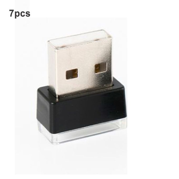 Mini Usb   Light For  Ar Plug-in 5v   Interior Ambient Lighting Kit-yellow-7pcs