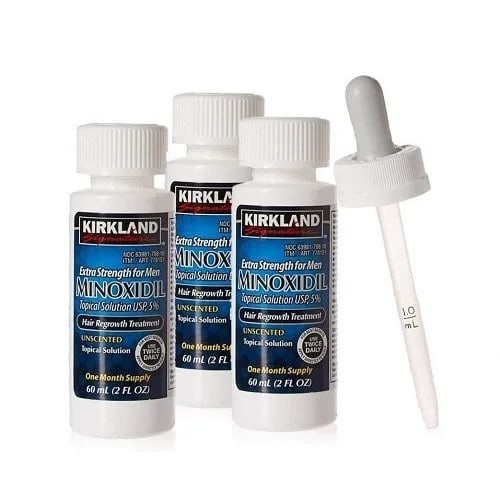 Kirkland Signature Minoxidil-5% Hair Regrowth For Men - 3 Month Supply - 180ml - 3Bottles
