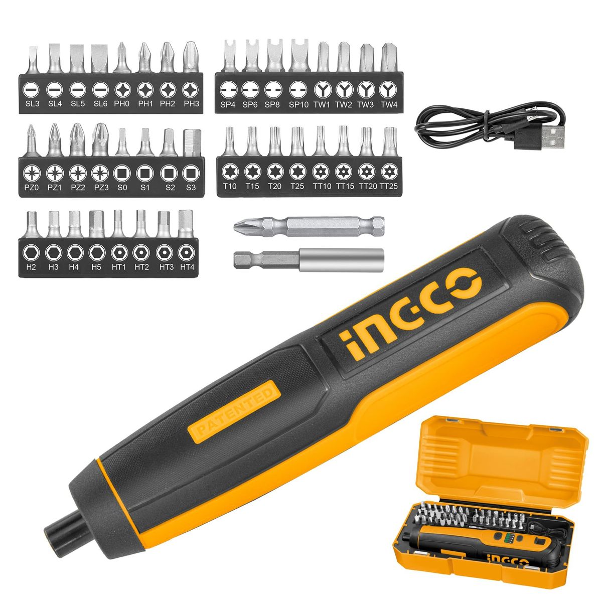 INGCO CSDLI0403 4Nm Electric Cordless Screwdriver With 40pcs