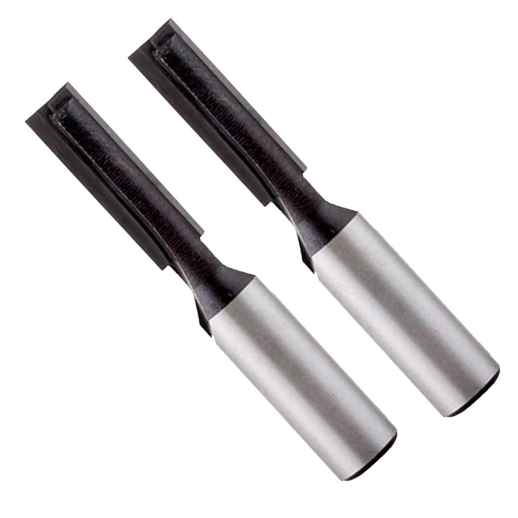 2X 8MM SHANK BOTTOM CLEANING STRAIGHT/DADO ROUTER BIT 6MM WOOD