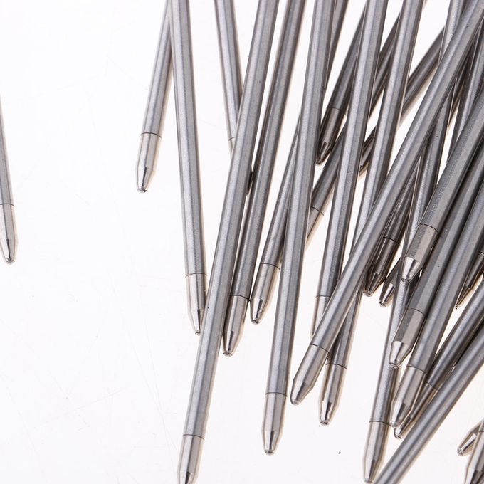 50x Metal  Pen Sign Pen Refills For Pressing The Rotary Pen Black