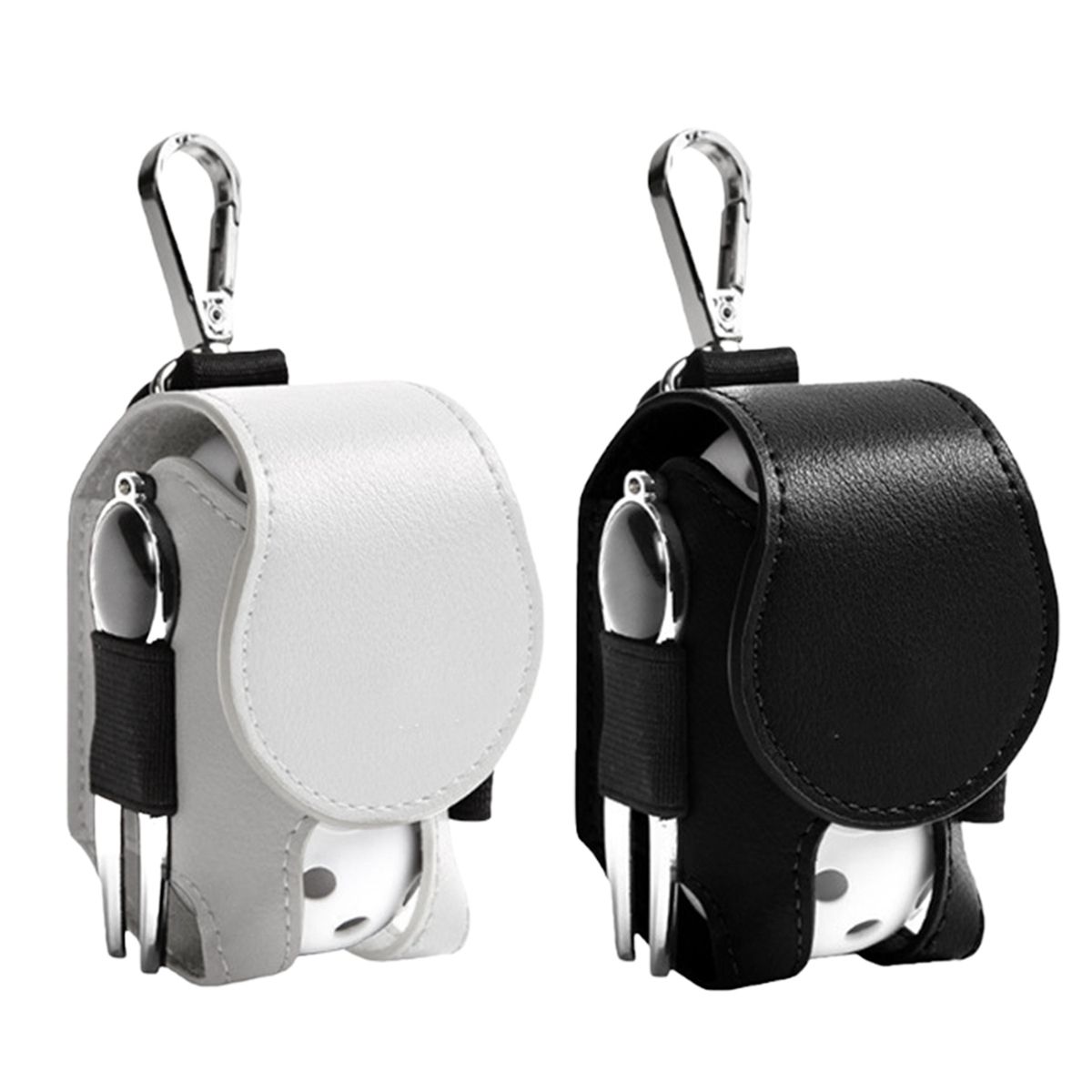 2 Pcs Golf Tee Bag Ball Pouch Mini Leather Golf Ball Storage Bag-B
