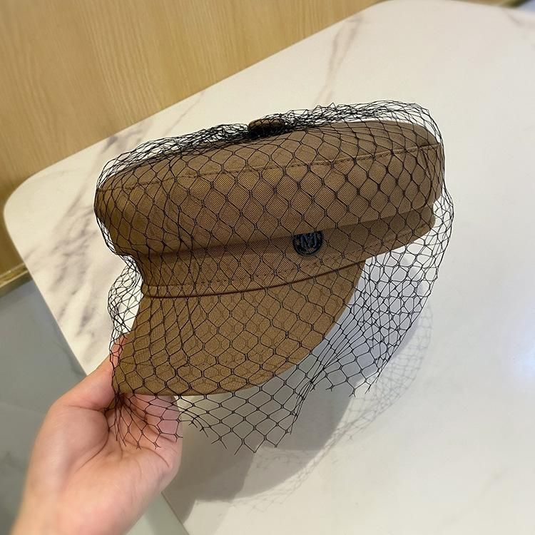 Women's sboy Caps  Gauze Spring Autumn Naval Cap Girl Octagonal Cap Female Beret SnapbaMillinery Casquette