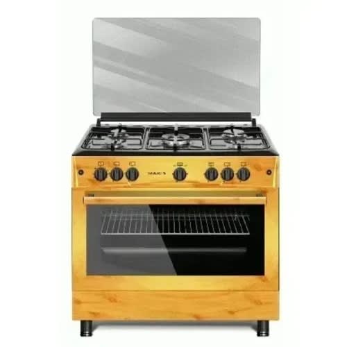 5 Burner Gas Cooker - 60x90cm - Wood