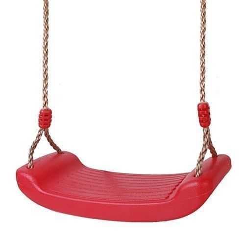 Kids Outdoor Swing Set Seat With Rope- Red