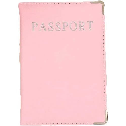 Foiled Passport Case Pu Leather Holder Protector -pink