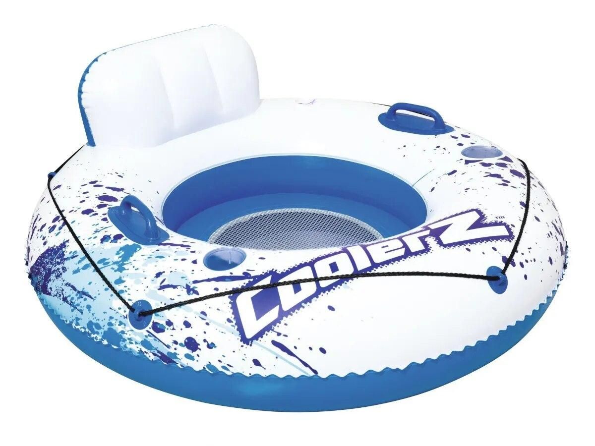 Inflatable PVC Recliner Water Chair Inflatable Floating Bed Floating Row of Mesh Cloth Swimming Ring Bottom Water Permeable