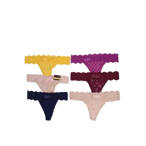 6in1 Sexy Funny Women's  Thong G-string -multicolour