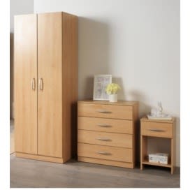 Wooden Bedroom Wardrobe Storage Set