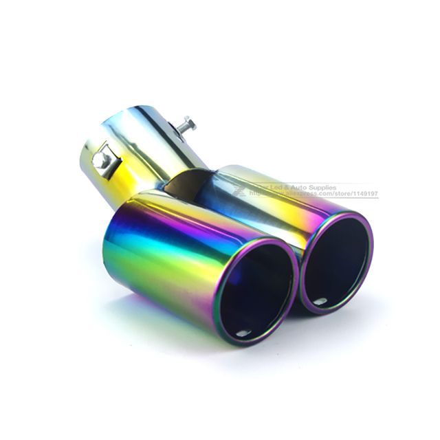 Car Auto Round Exhaust Muffler Tip Stainless Steel Exhause