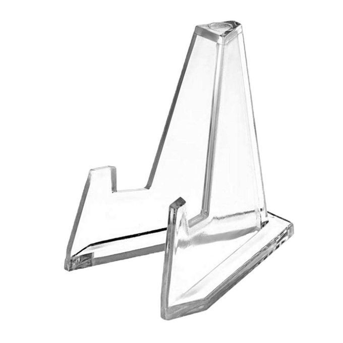 5Pcs Small Clear Coins Display Stands Easel Holder For Badges Medals