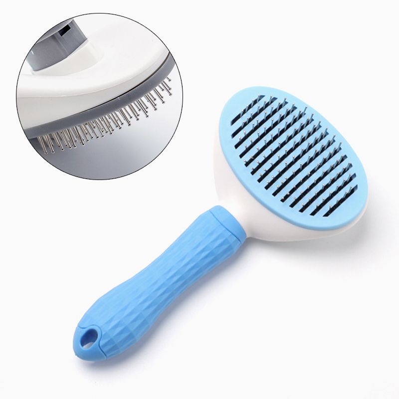 Pet Dog Cat Brush For Cats Puppy Gatos Accessories Grooming Comb Mascotas Products For Small Dogs Pets Supplies Kedi Malzemeleri-Thick Blue