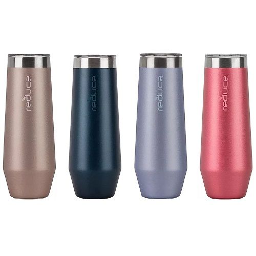 Reduce Stemless Insulated Flutes, 8 Oz - 4 Pack