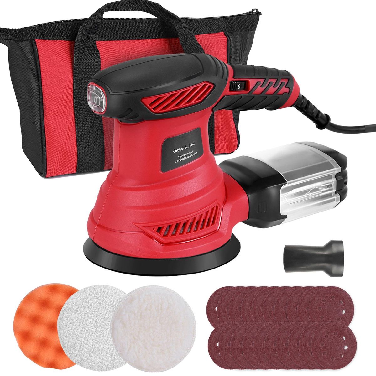 Meterk 300W Orbit sander FL117 includes 20pcs sanding papers and polishing pad  US