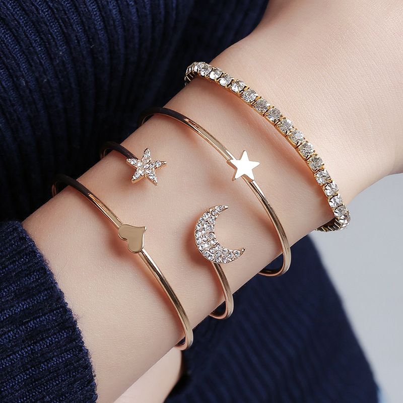 Bracelet Star Love Moon Bracelet Four Piece Set