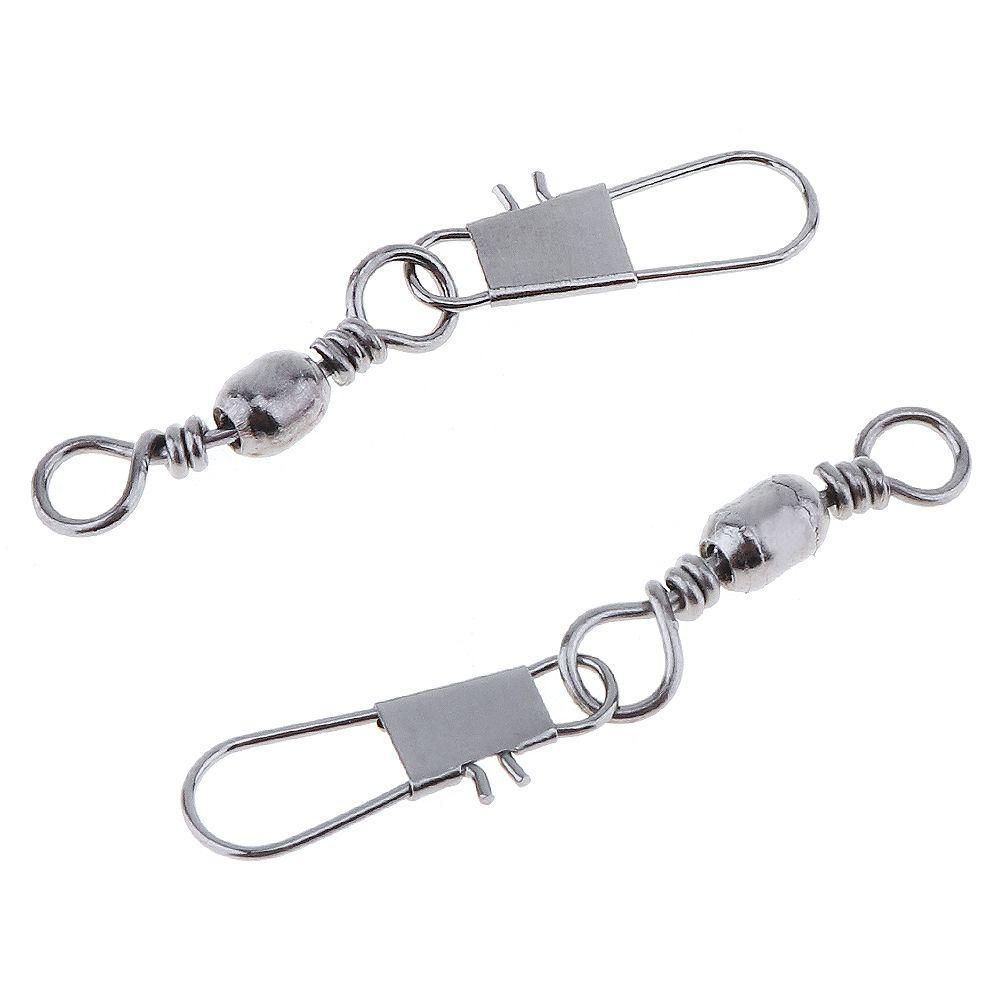 200pcs Swivel barrel safety circlips Solid tackle connector