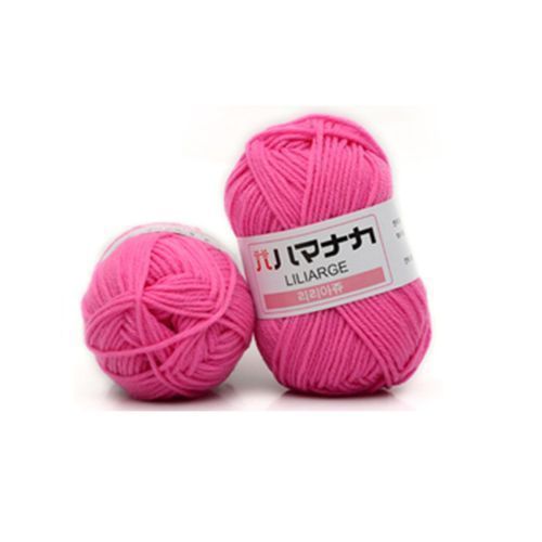 2pcs/SET 4 Shares Combed Milk Cotton Yarn Wool Blended Apparel Sewing Rose Powder