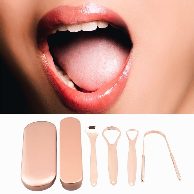 Tongue Scraper Stainless Steel Tongue Brush For Tongue Scraper Kit