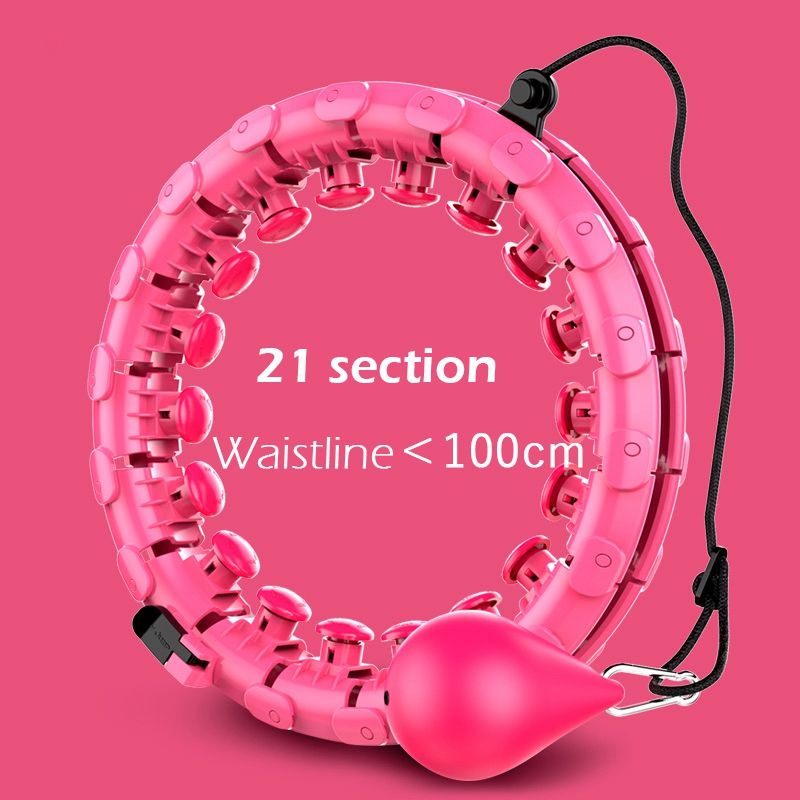 Intelligent Counting Fitness Sport Hoop Smart Sport Hoop Adjustable Thin Waist-pink21