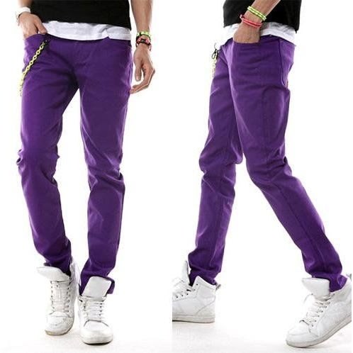Men's Purple Light Denim Trouser
