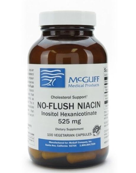 Niacin, No-Flush, 525mg, 100 Capsules