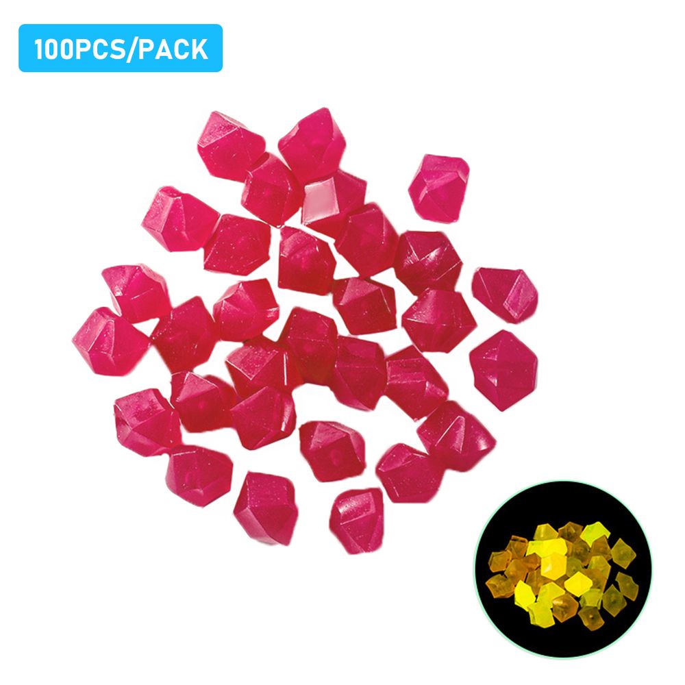 100pcs Glow In The Dark Stones Glow Stones Diamond-Shaped