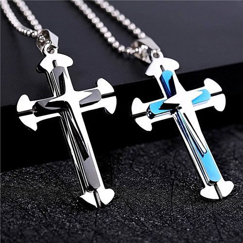 Cross Ring Necklack Fashion Cross Pendant Necklace Men