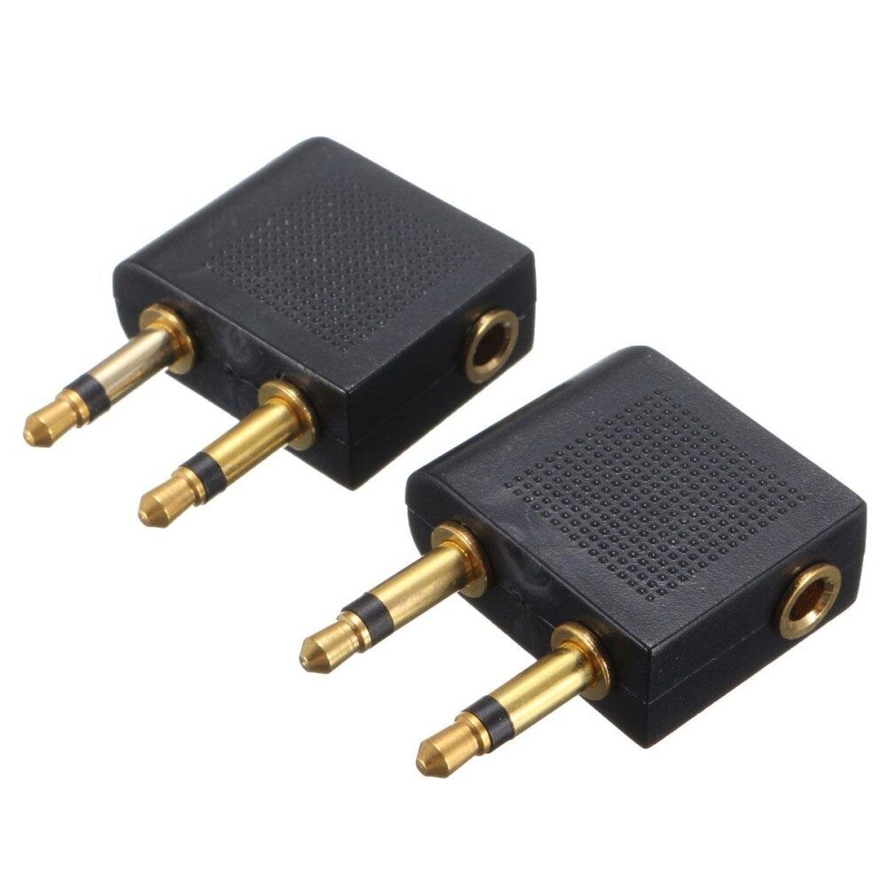 Gold PRO Aeroplane Airline Airplane Headphone Adapters To 3.5mm Jack