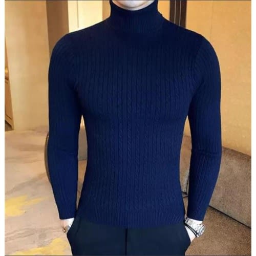 Turtle Neck - Navy Blue