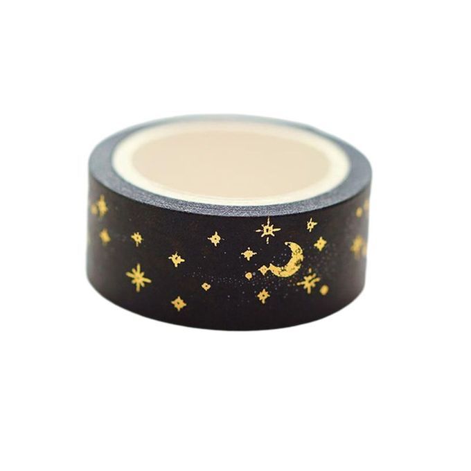 Reative Flashing Gold Leaf Festival De Orative Pra Ti Al  Ing Washi Tape-gold Moon A