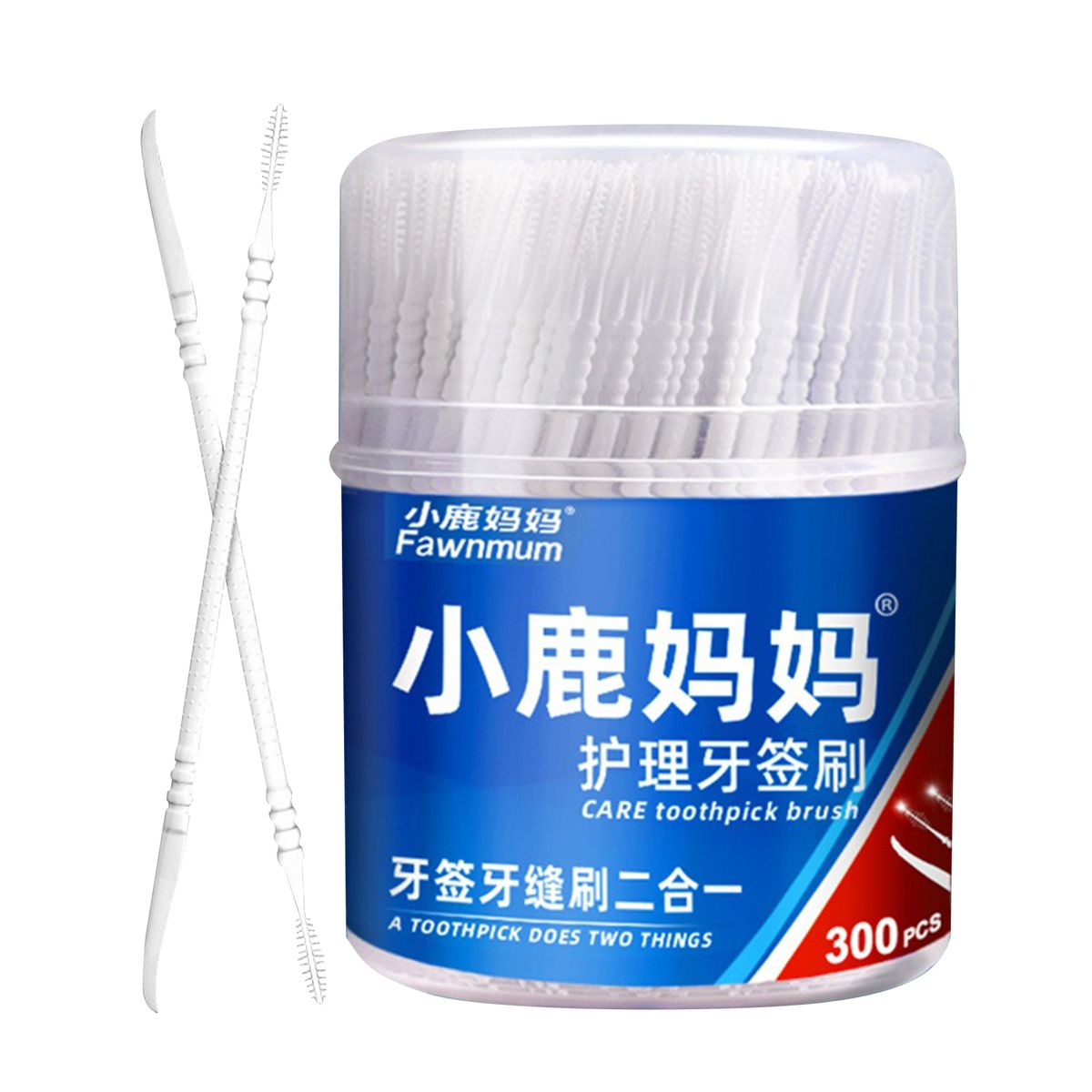 300pcs Toothpick 2-In-1 Dental Floss Picks High Toughness