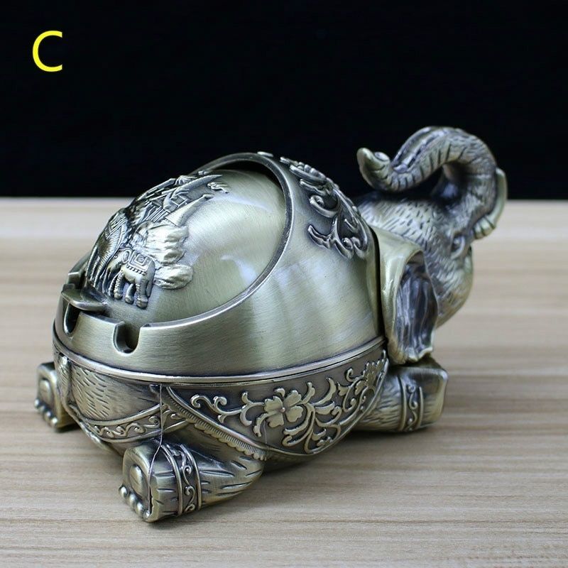 1PCS Creative Elephant Shape Metal Creative Ashtray Metal Aschenbecher Ashtray Hom Ashtray For Cigar