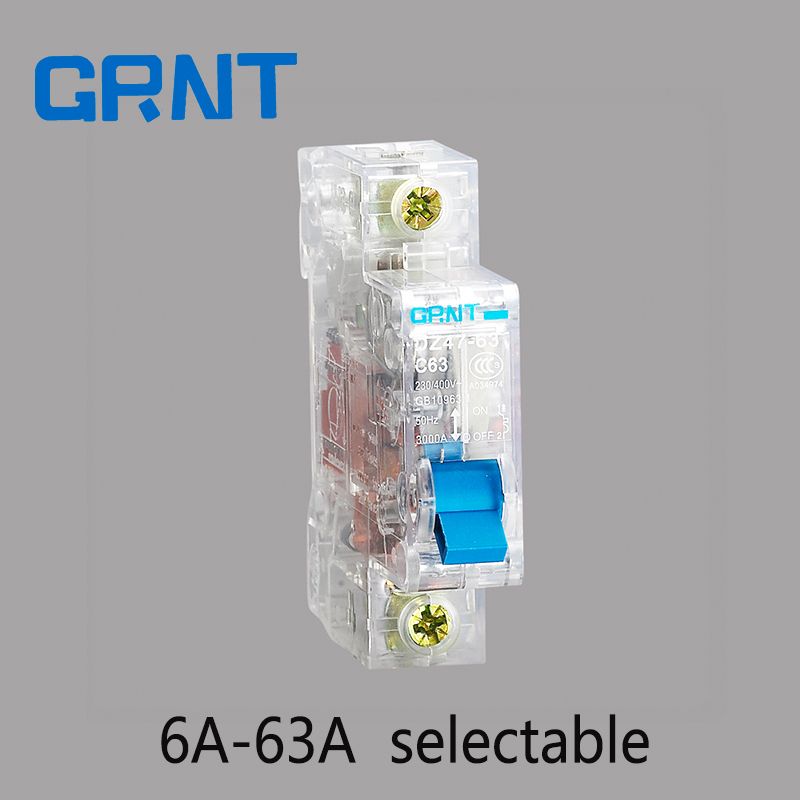 1P 6A-63A Transparent Case Mini Circuit Breaker MCB