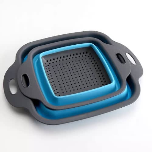 Silicon Kitchen Drain Baskets - Blue - 2pcs