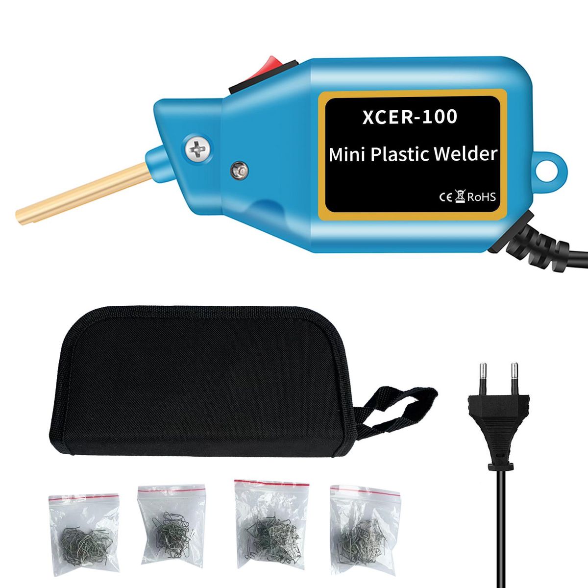 2022 New Version 100W Portable Mini Hot Stapler,Plastic Welding Machine Car Bumper Repair Kit Plastic Welder Pro Kit, Plastic Welding Machine Car Bumper Repair Kit Flat/Outside Corner/Inside Corner/Wave Staples