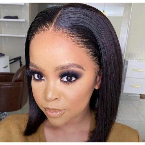 Bob Wig Mid Part Full Frontal Wig 10" Bob Hair Wig - Natural Colour