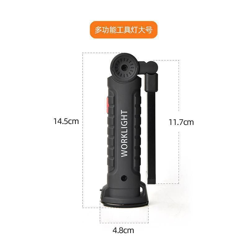 Multifunctional rechargeable cob work light led maintenance light folding car magnet flashlight maintenance outdoor tent light 1200ma	W52 L 1200ma