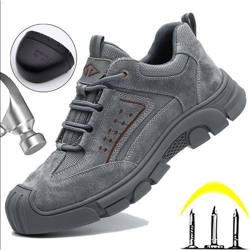 Construction Site Work Sneakers Steel Toe Shoes Men Puncture-Proof Safety Shoes